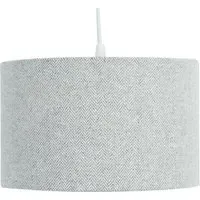 Woven Drum Lamp Shade - Grey