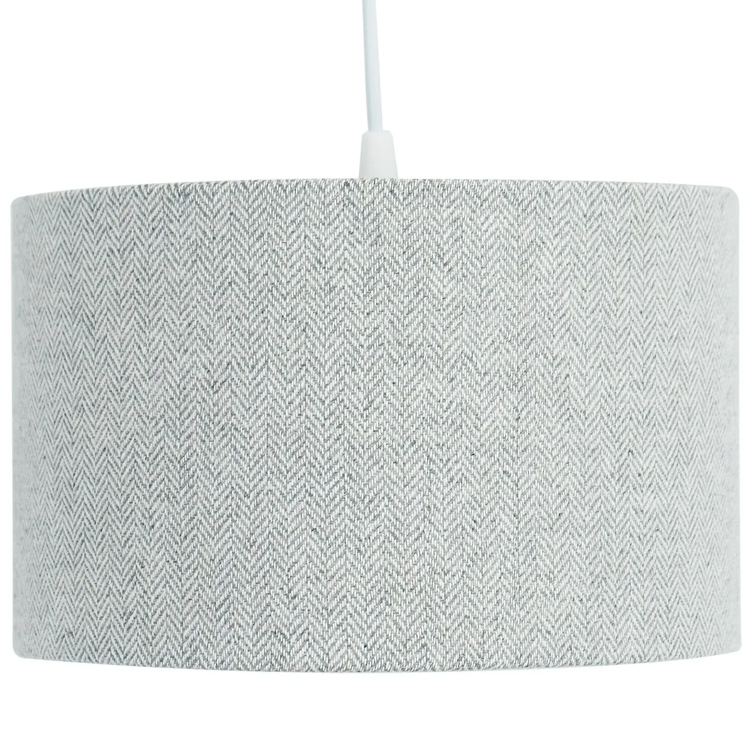 Woven Drum Lamp Shade - Grey image