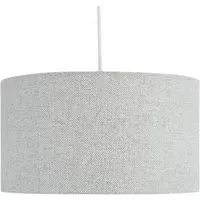 Woven Drum Lamp Shade - Grey