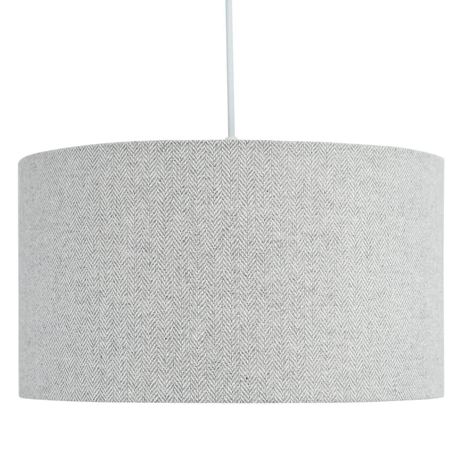 Woven Drum Lamp Shade - Grey