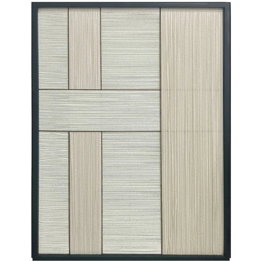 Woven Neutrals Framed Art - Brown image