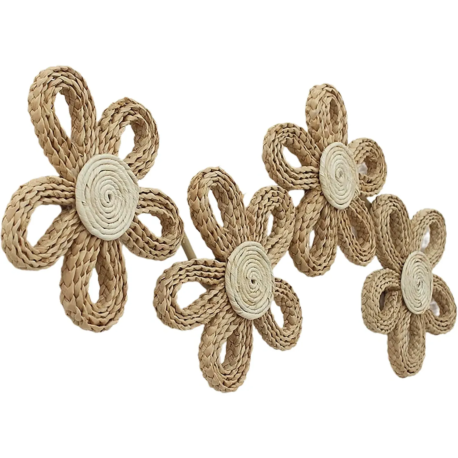 Woven Trailing Flower Wall Art - Brown