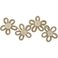 Woven Trailing Flower Wall Art - Brown