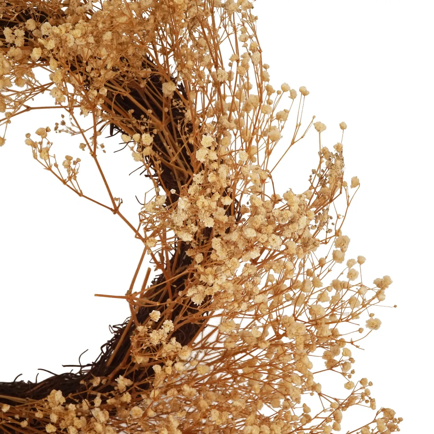 Wreath with Dried Gypsophila - Natural