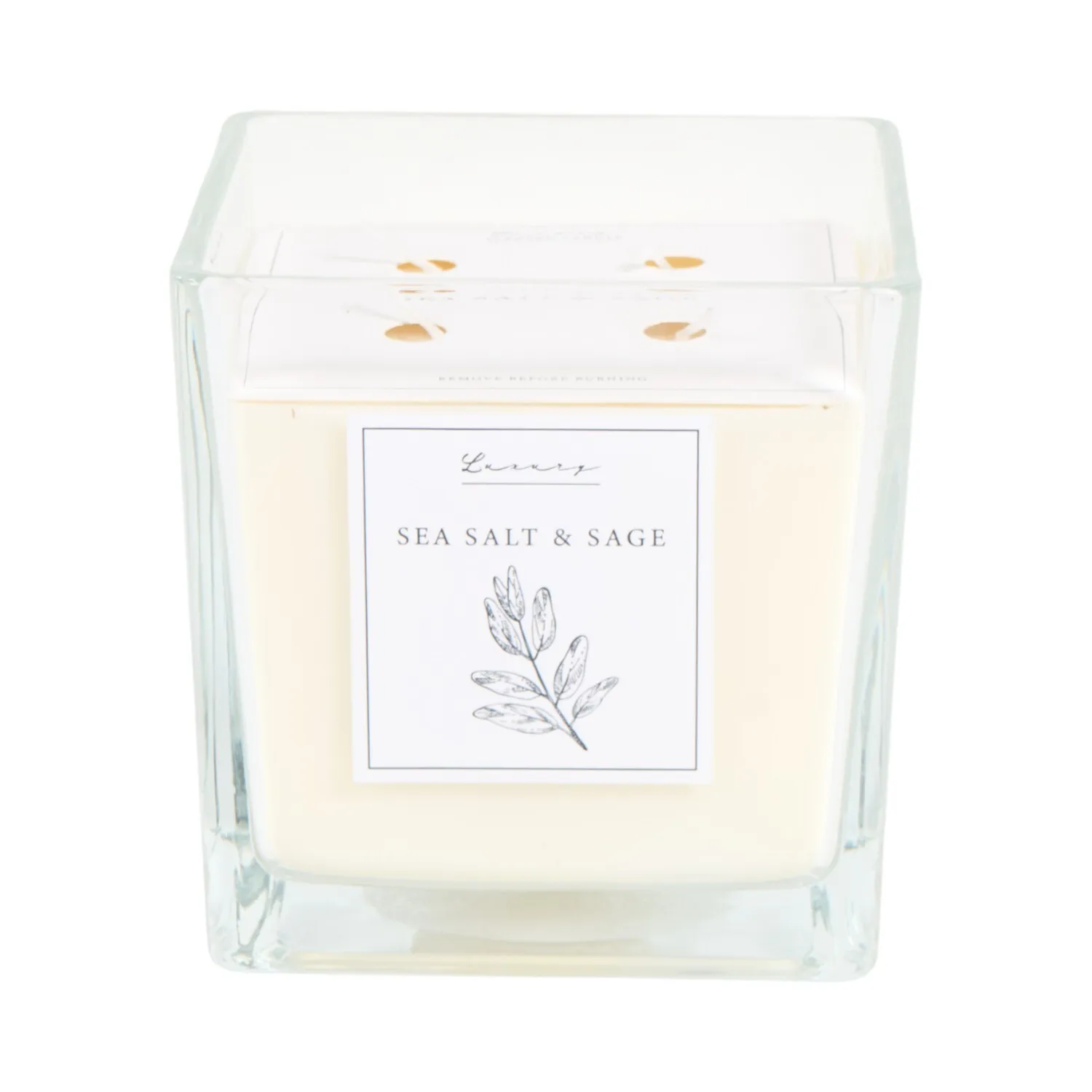 XL Square Candle Sea Salt and Sage