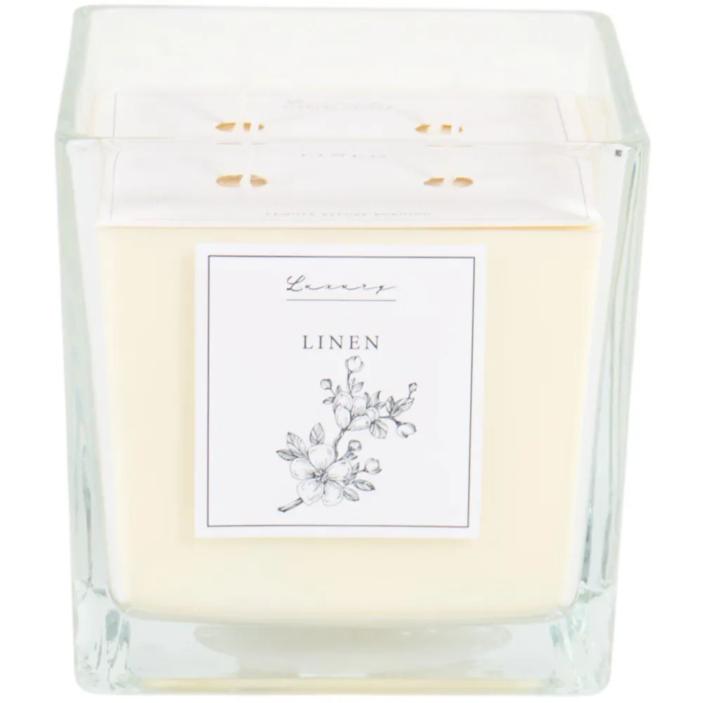 XL Square Candle - Soft Linen