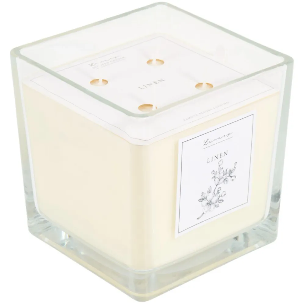 XL Square Candle - Soft Linen