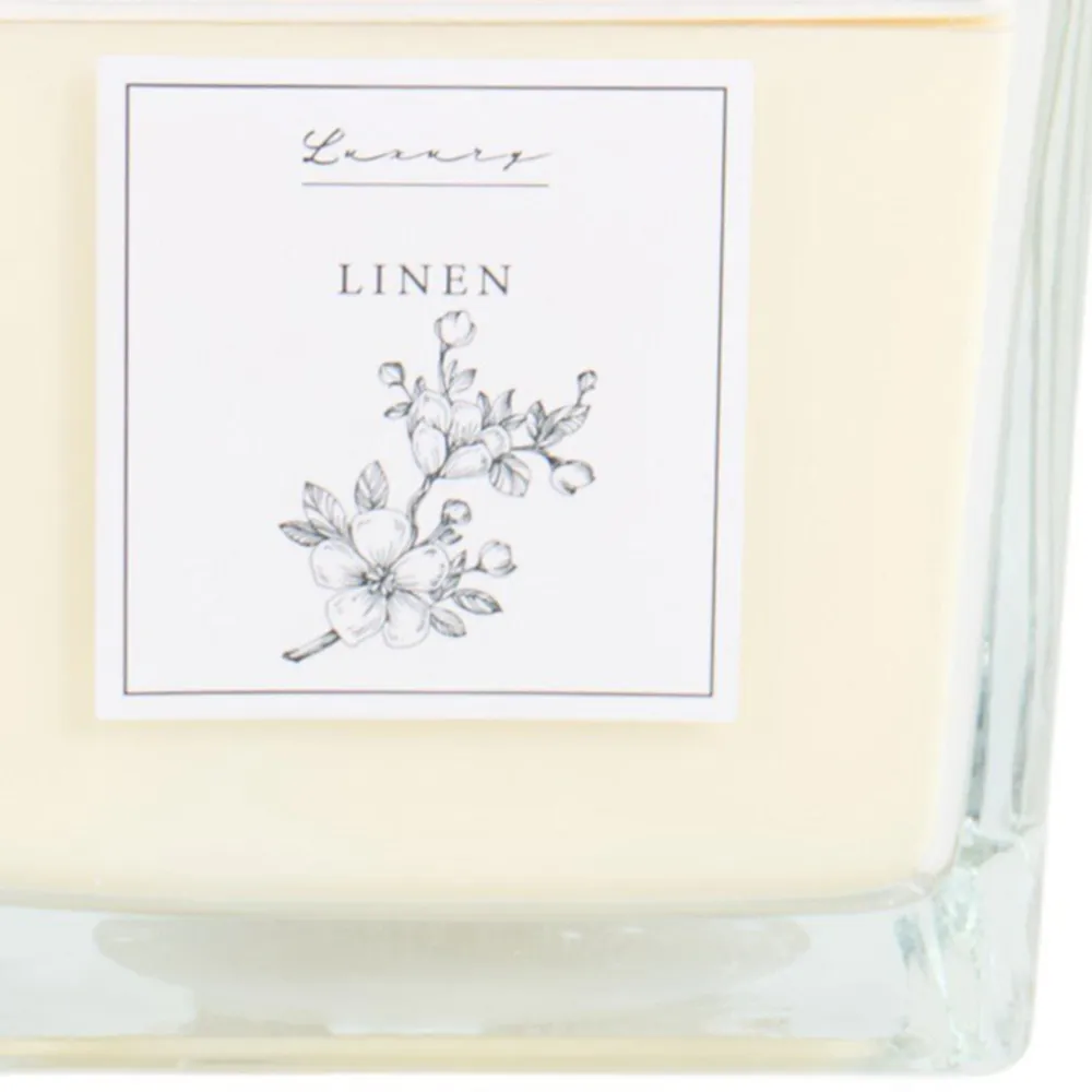 XL Square Candle - Soft Linen