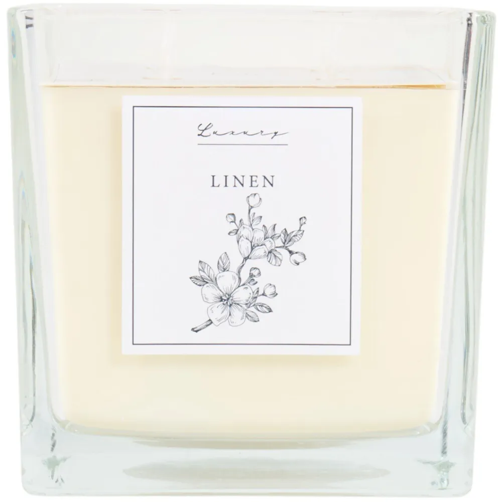 XL Square Candle - Soft Linen image