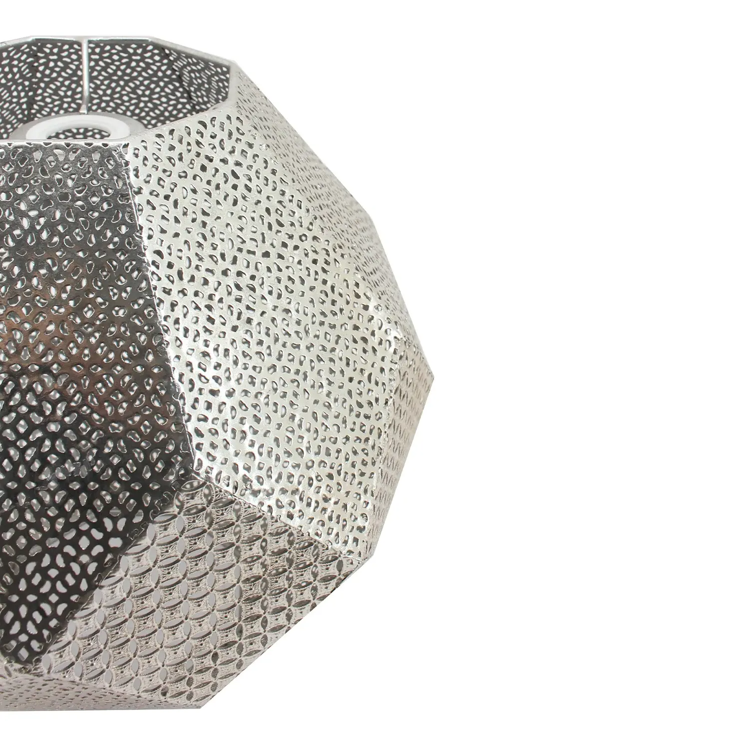 Yasmine Textured Lamp Shade - Silver