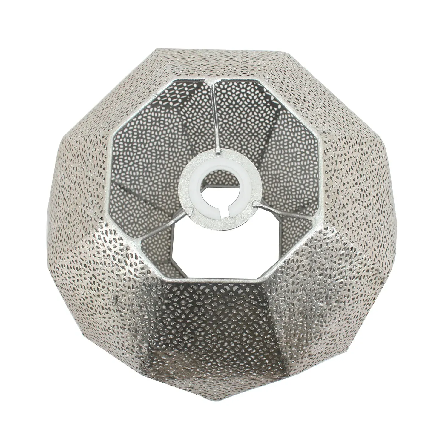 Yasmine Textured Lamp Shade - Silver