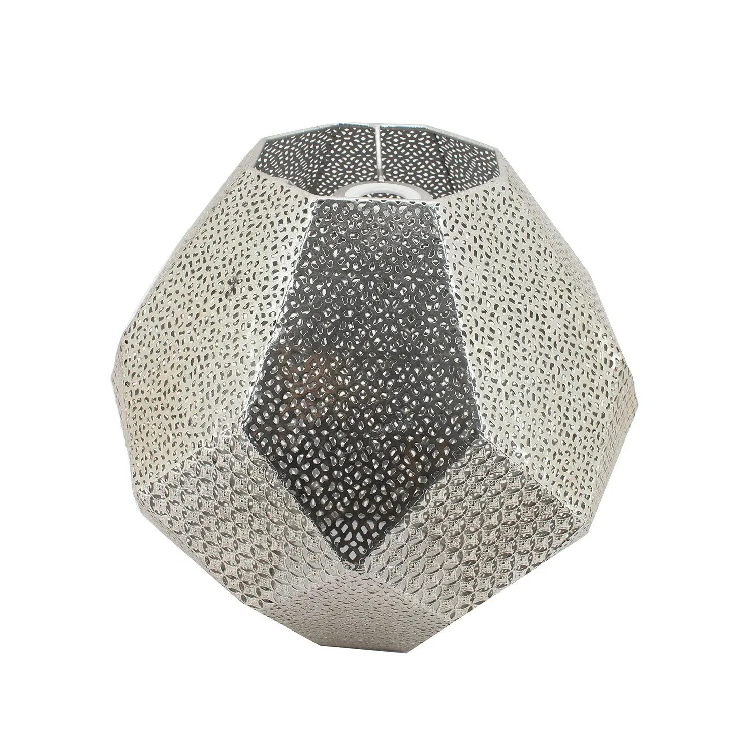 Yasmine Textured Lamp Shade - Silver