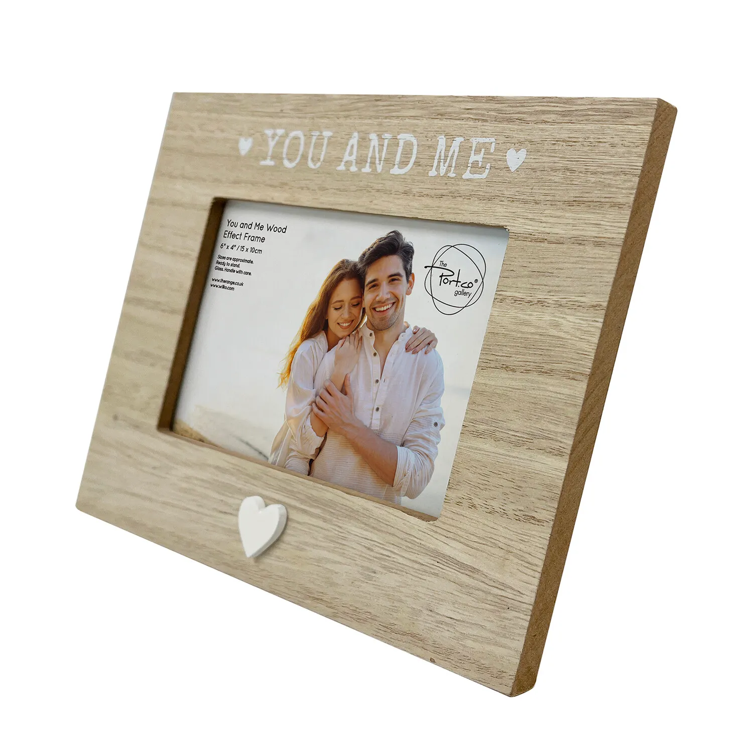 You and Me Rectangular Photo Frame - Wood
