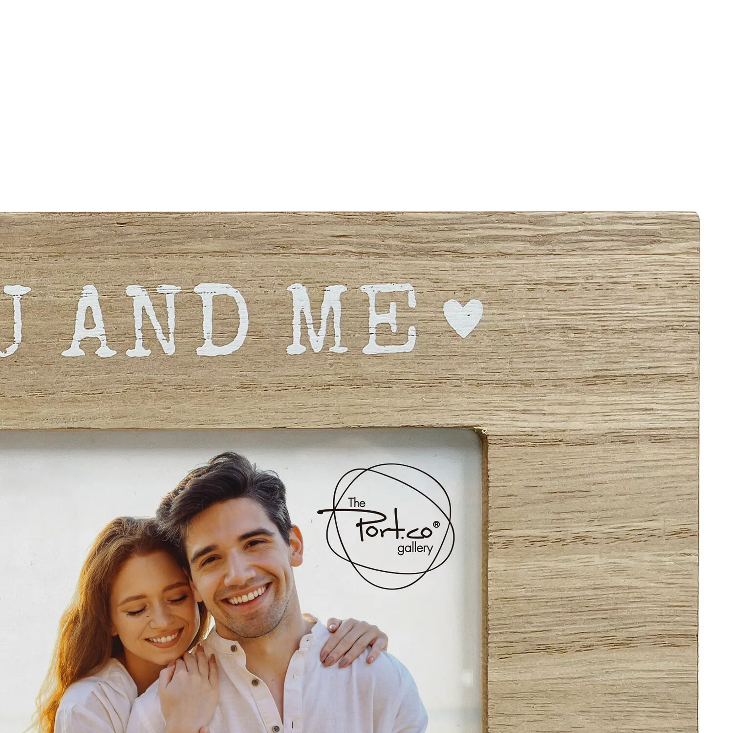 You and Me Rectangular Photo Frame - Wood