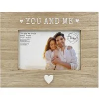 You and Me Rectangular Photo Frame - Wood