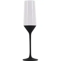 Zari Set of 4 Champagne Flutes - Black, Gold