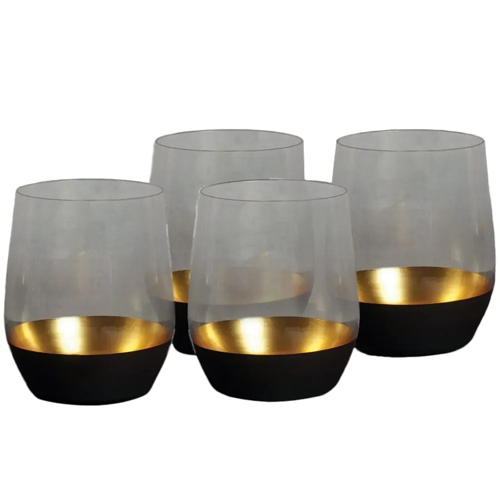 Zari Set of 4 Tumblers - Black, Gold image