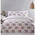 Zaria Elephants Single Duvet Cover and Pillowcase Set - White