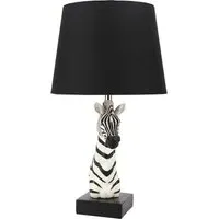 Zebra Shaped Table Lamp - Black and White