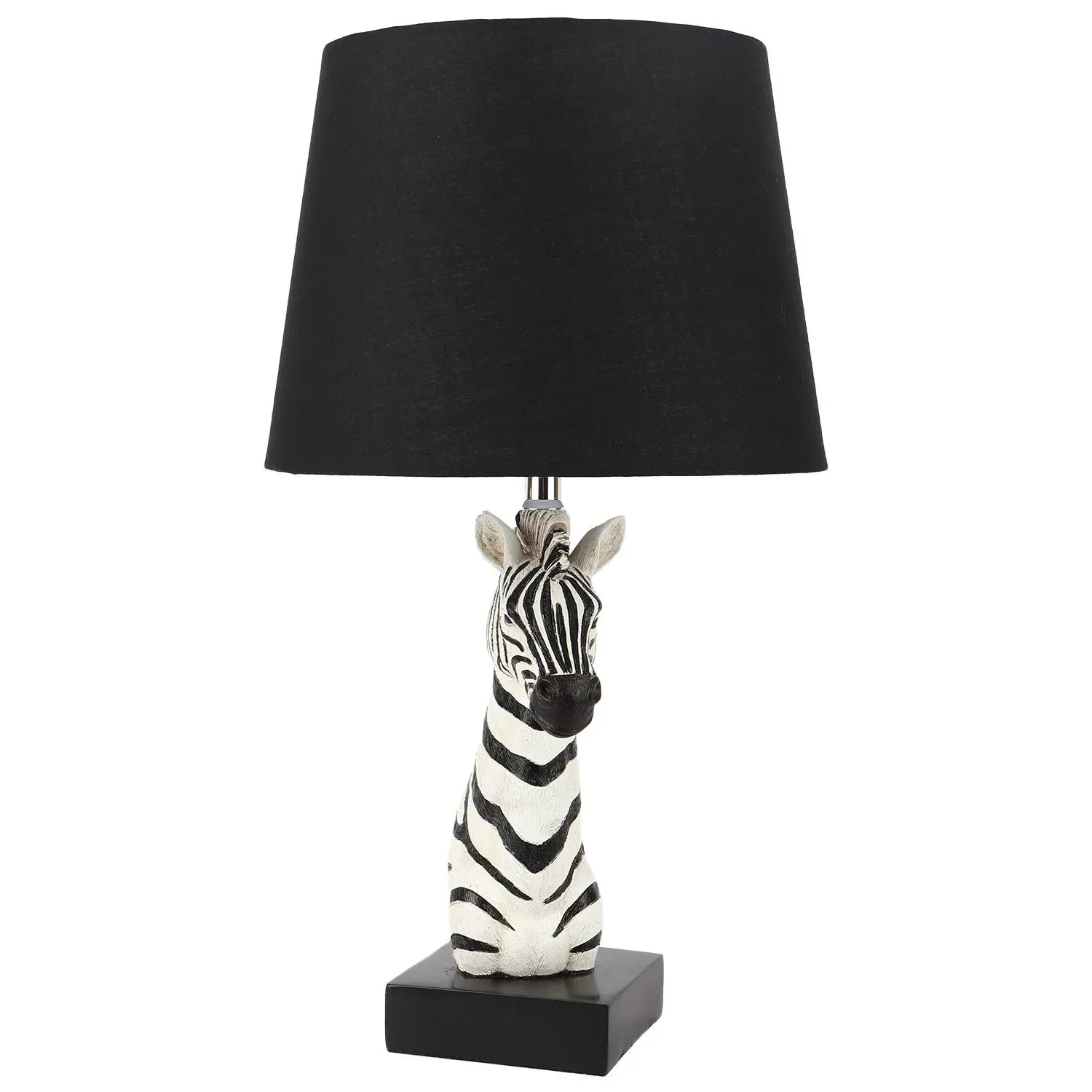 Zebra Shaped Table Lamp - Black and White image