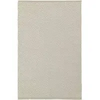 Zigzag Wave Rug - Cream, Cotton