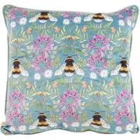 Zinnia Bee Cushion - Blue