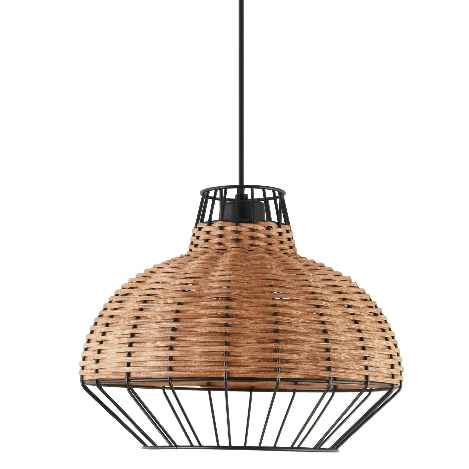 Zion Shade Light Shade - Black, Rattan
