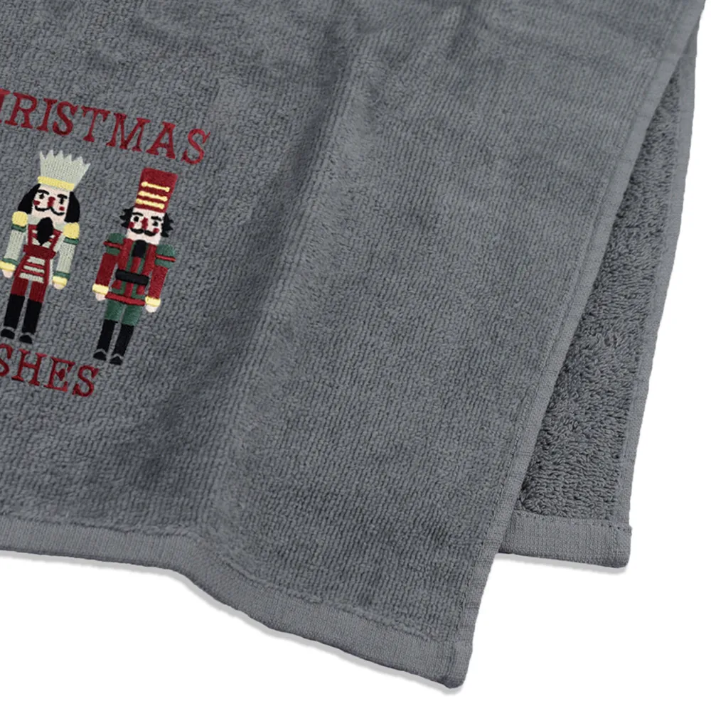 Nutcracker Hand Towel 2 Pack - Grey, Cotton