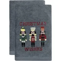 Nutcracker Hand Towel 2 Pack - Grey, Cotton