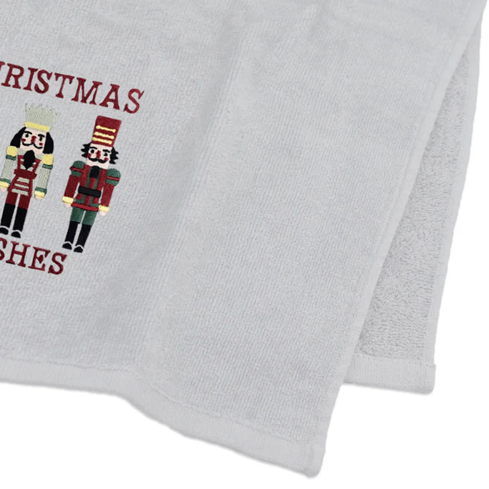 Nutcracker Hand Towel 2 Pack - White, Cotton