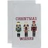 Nutcracker Hand Towel 2 Pack - White, Cotton