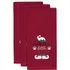 Santas Helper Tea Towel 3 Pack - Red, Cotton