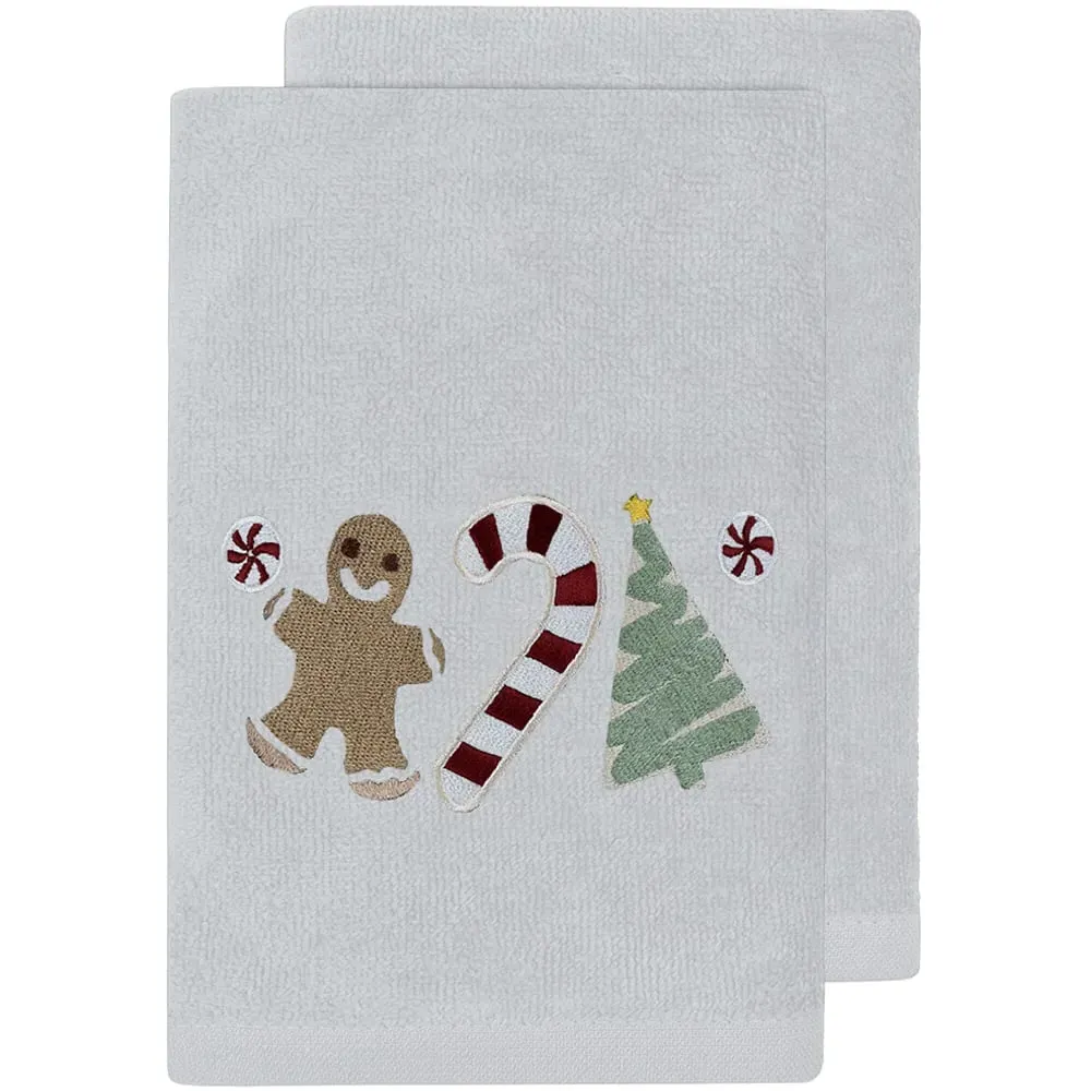 Sweet Shop Hand Towel 2 Pack - White, Cotton