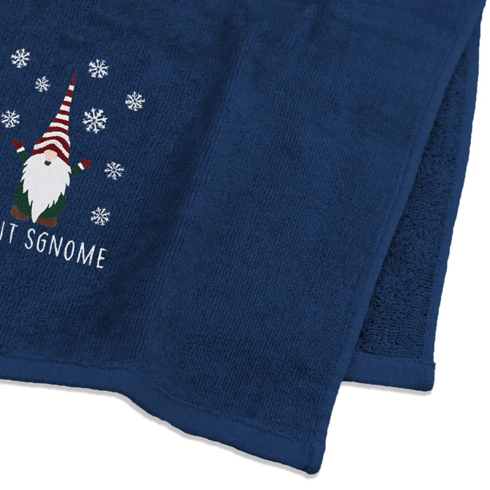Xmas Gonks Hand Towel 2 Pack - Navy, Cotton