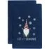 Xmas Gonks Hand Towel 2 Pack - Navy, Cotton