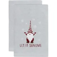 Xmas Gonks Hand Towel 2 Pack - White, Cotton