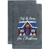 Xmas I'll Be Home Hand Towel 2 Pack - Grey, Cotton