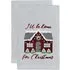 Xmas I'll Be Home Hand Towel 2 Pack - White, Cotton