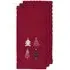 Xmas Trees Tea Towel 3 Pack - Red, Cotton