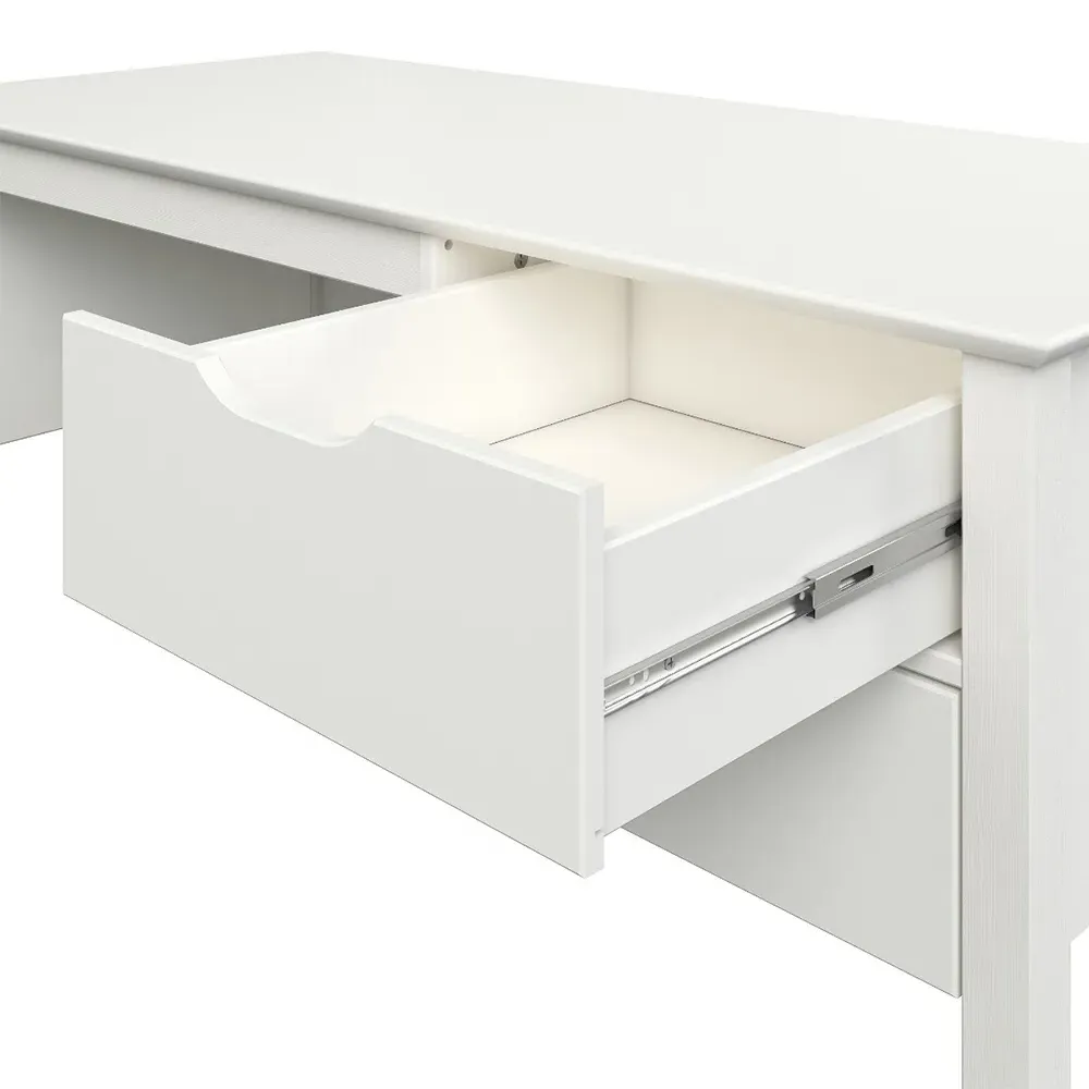 Aponi 2 Drawer Vanity Dressing Table - White, Pine