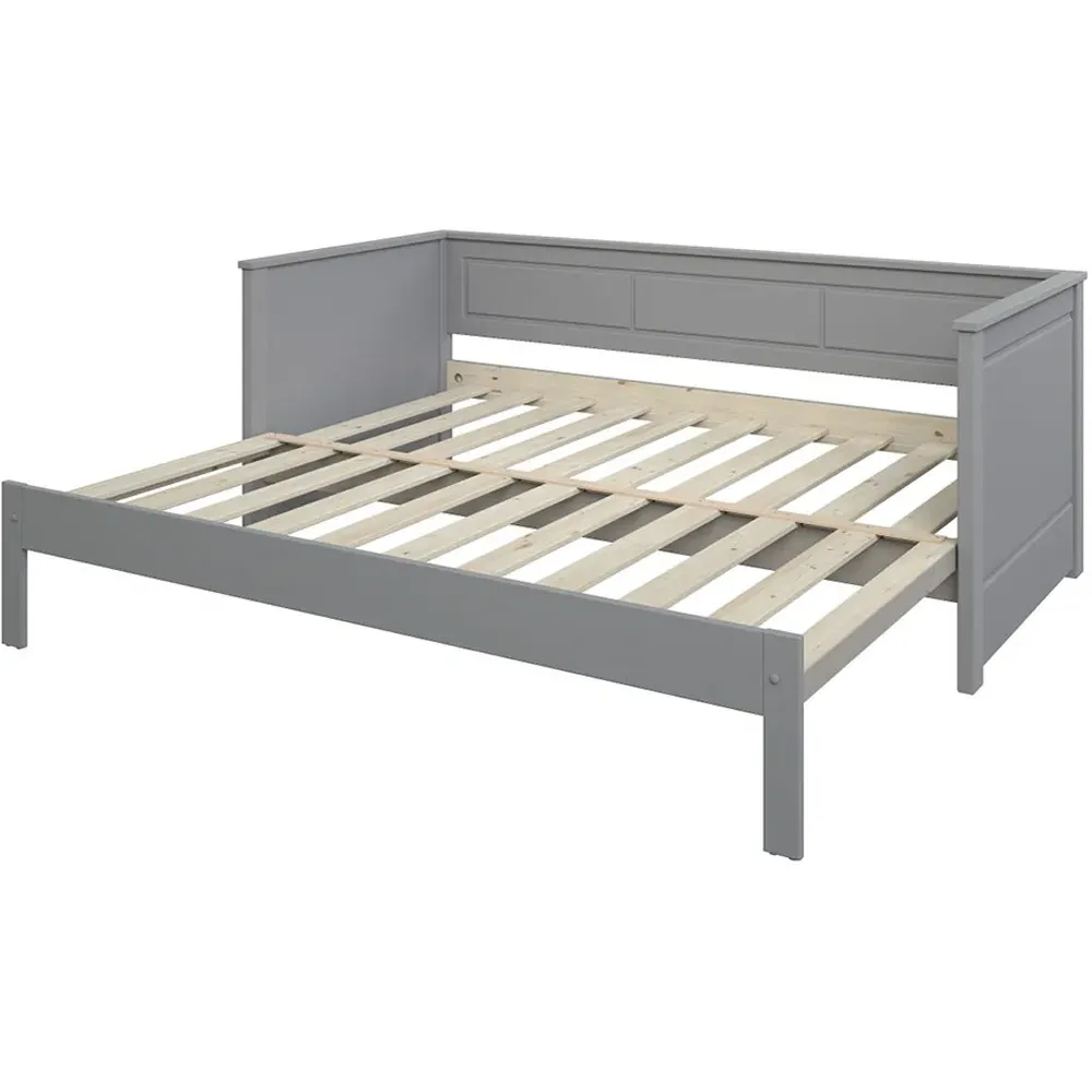 Erika Single Extending Guest Bed with Underbed Drawer - Grey