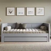 Erika Single Extending Guest Bed with Underbed Drawer - Grey