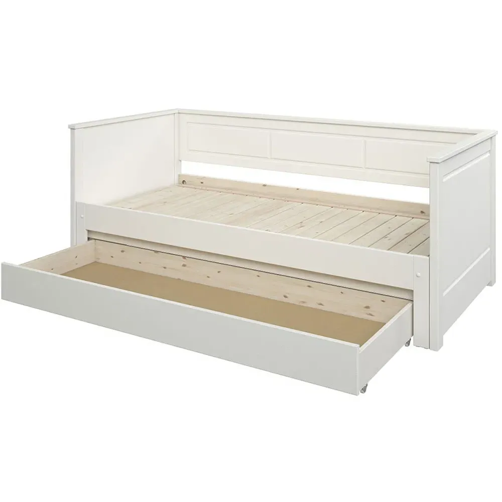 Erika Single Extending Guest Bed with Underbed Drawer - White
