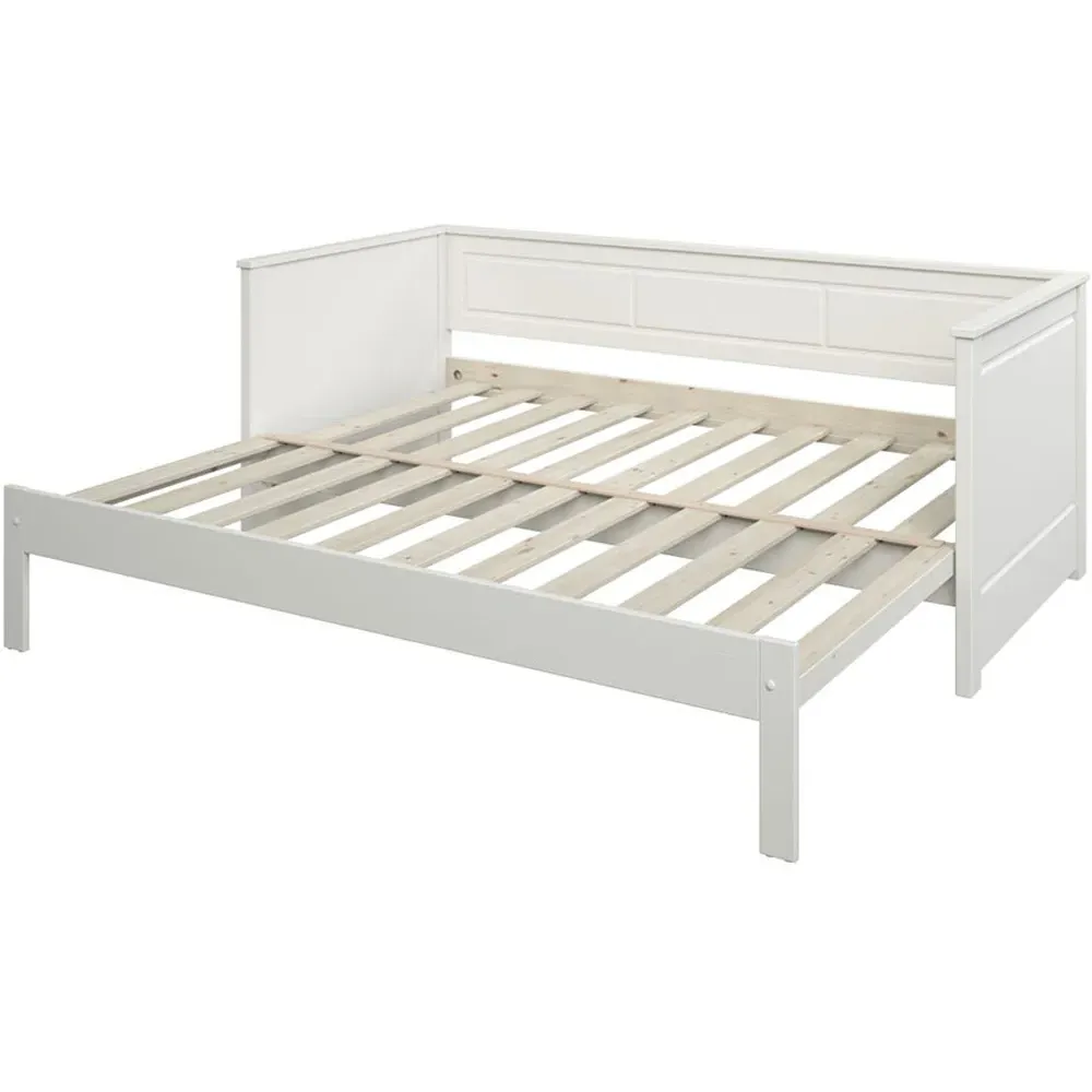 Erika Single Extending Guest Bed with Underbed Drawer - White