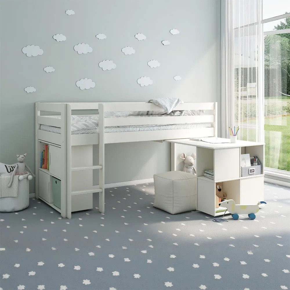 Midi Single Continental Mid Sleeper Craft Cabin Set - White