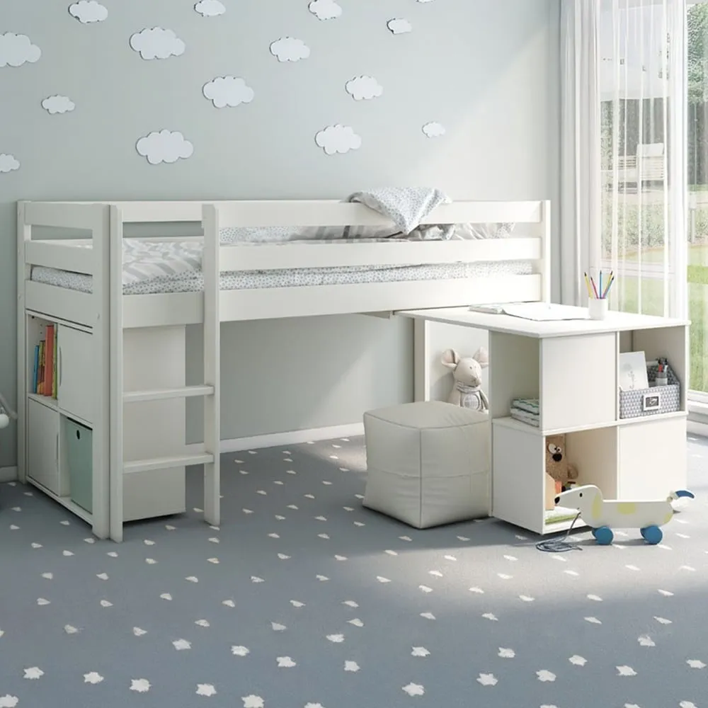 Midi Single Continental Mid Sleeper Craft Cabin Set - White