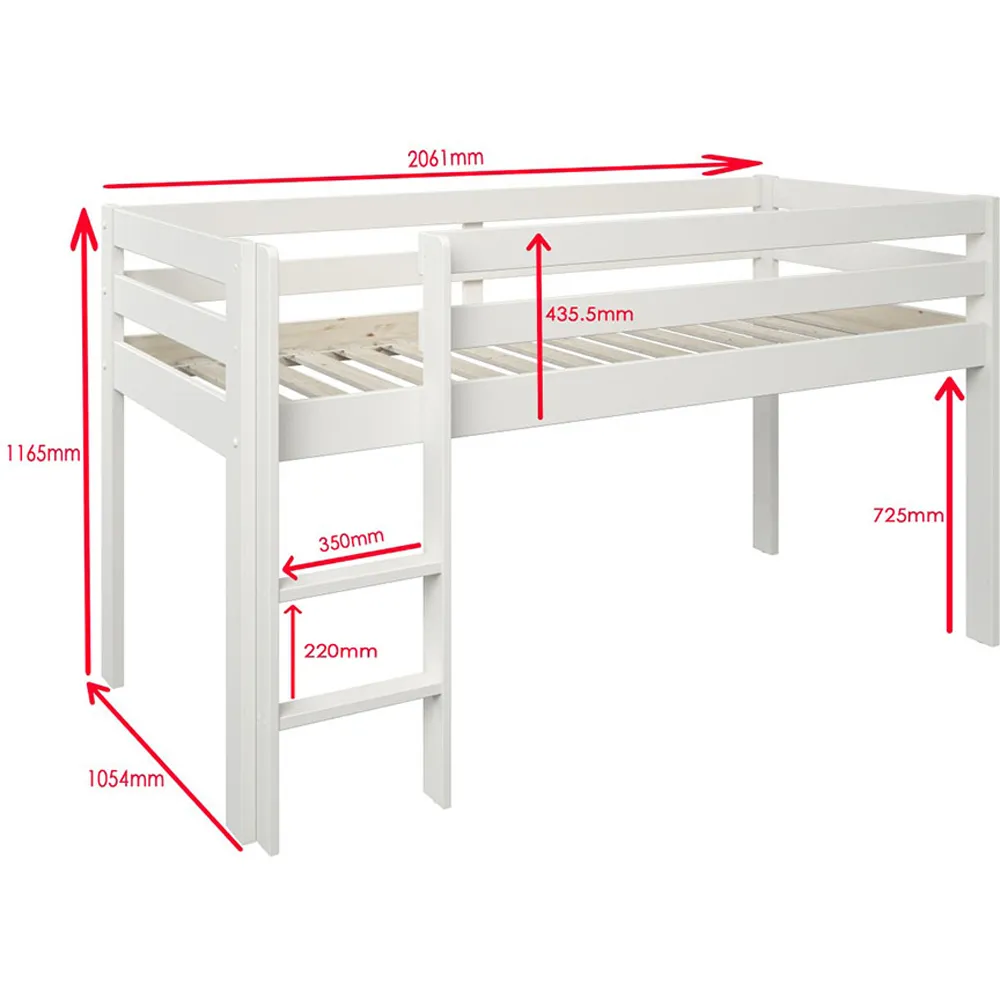 Midi Single Continental Mid Sleeper Set - White