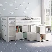 Midi Single Continental Mid Sleeper Set - White