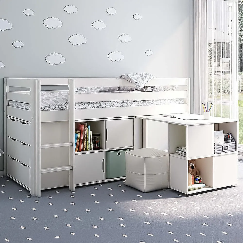 Midi Single Continental Mid Sleeper Set - White