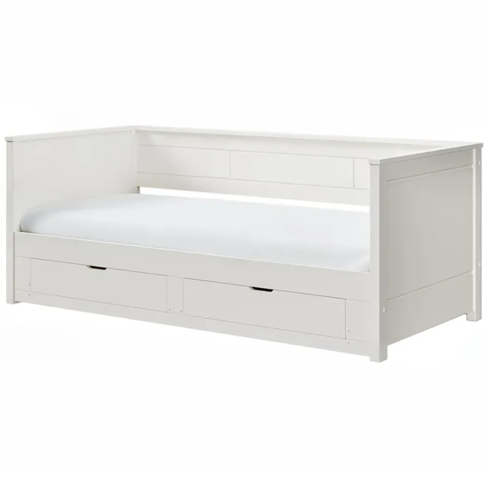 Noomi Iris 2 Drawer Daybed with Trundle - White